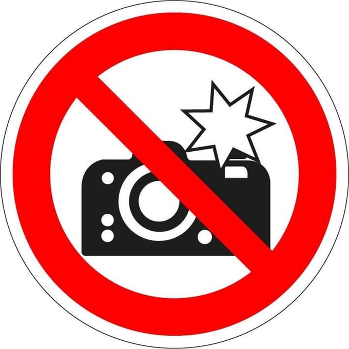 Verboden te flitsen bord - kunststof 100 mm
