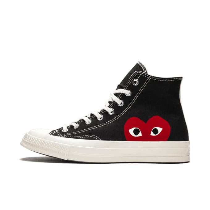 Comme des Garçons Play x Converse Chuck 70 High Zwarte Unisex Sneakers Wit 150204C 42 black