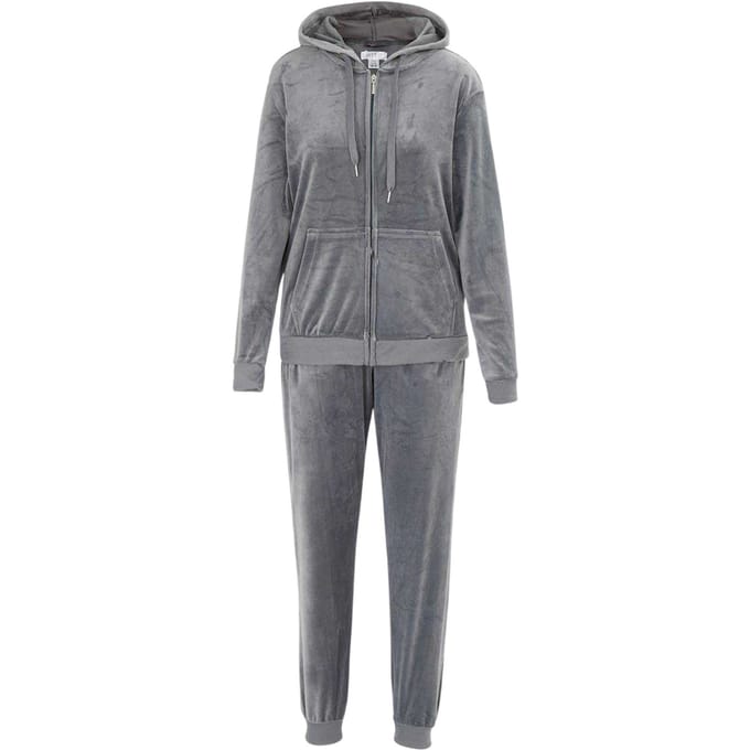 Miso Dames Velours Trainingspak Set (Grijs)