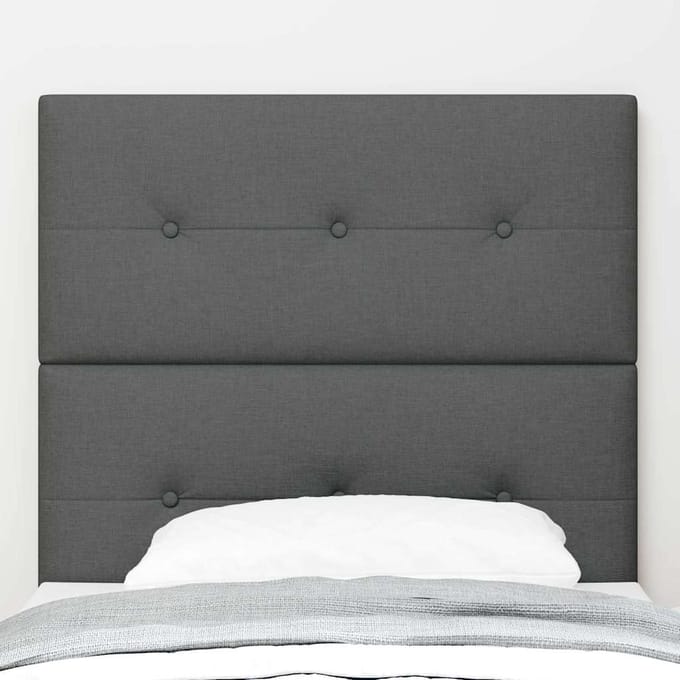 vidaXL - Hoogte - verstelbaar - hoofdbord - Donkergrijs - 100 - cm - Stof