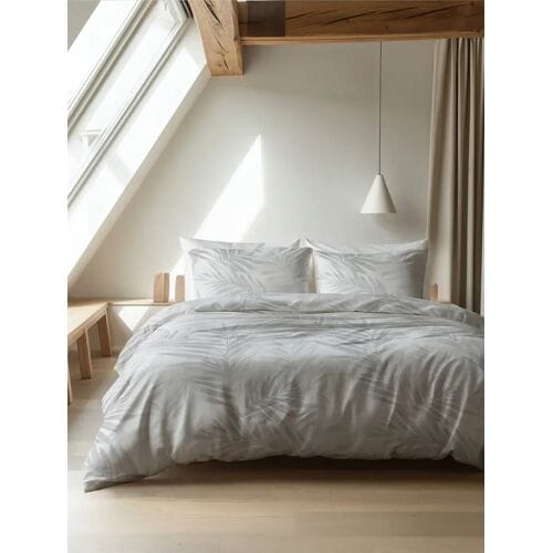 Sleeptime Dekbedovertrek Venza Grijs - Eenpersoons 140 x 200/220 cm + 1 kussensloop