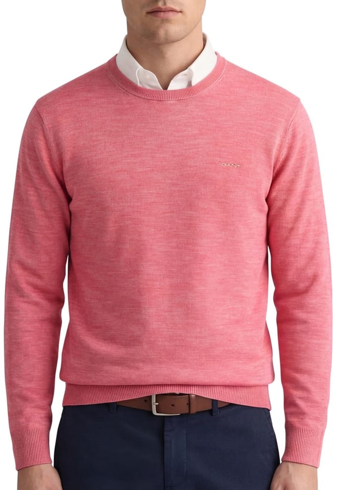 Gant trui roze katoen gemêleerd