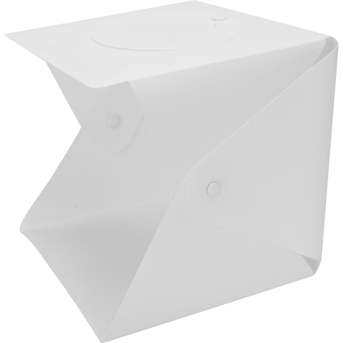 Boîte à lumière douce pliable et portable de 20 cm avec 6 toiles de fond colorées white