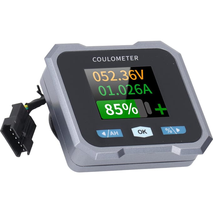 Bluetooth Batterijmonitor Waterdicht 400A 10?100V Shunt 1.8in Scherm Batterijvermogen Spanning Stroom gray