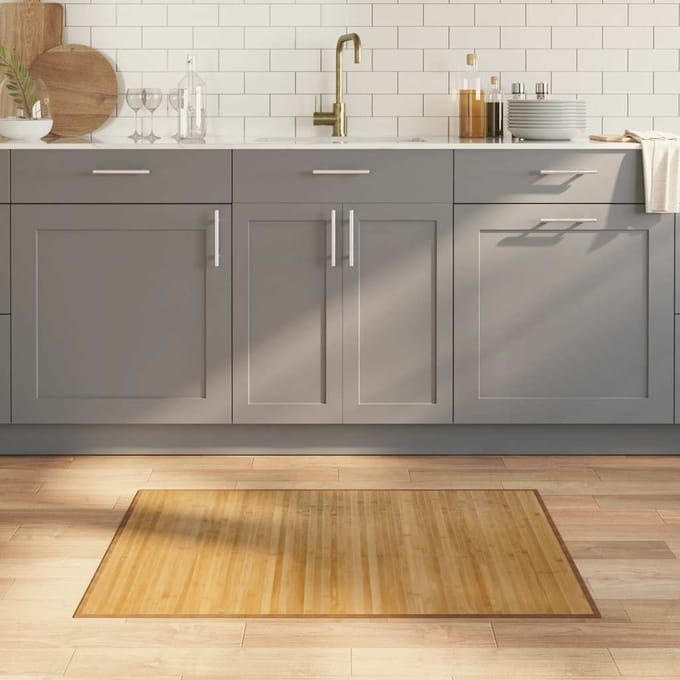 vidaXL - Vloerkleed - rechthoekig - 70x100 - cm - bamboe - naturel