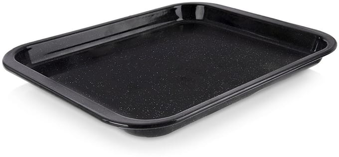 Orion - Bakplaat - Geëmailleerd Staal - 36 cm - Vaatwasserbestendig - Ovenbestendig - Zwart