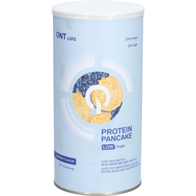 Eiwitrijke suikerarme voeding Bosbes QNT Protein Pancake