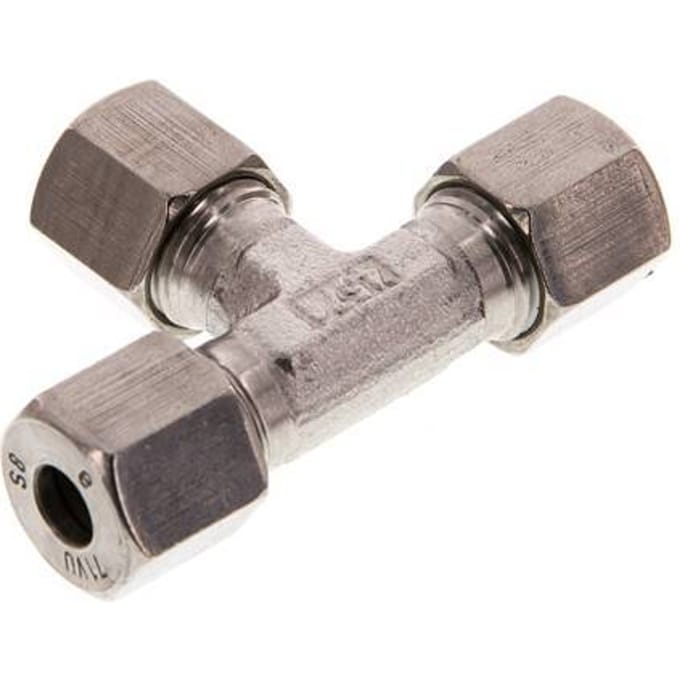 8S RVS T-stuk Snijring 630 Bar DIN 2353 - FL3T-C-ST-08-S