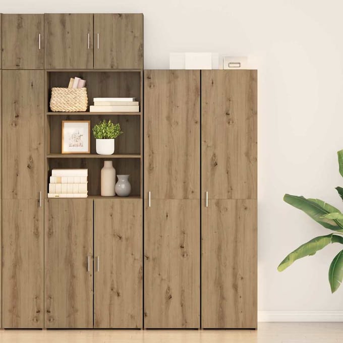 vidaXL - Highboard - Artisan - Eiken - 40 - x - 42,5 - x - 185 - cm