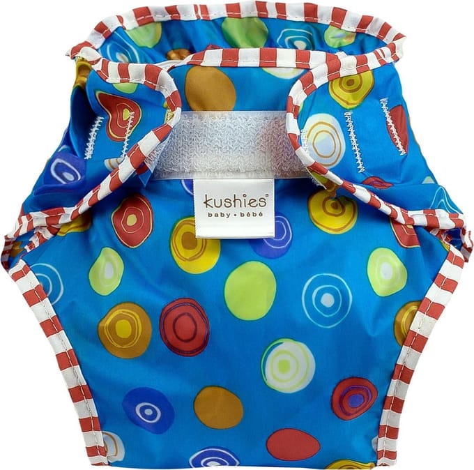 Kushies - Luier - Wasbaar Overbroekje - Jongens - Cirkels - Maat 2 (4-10 kg)