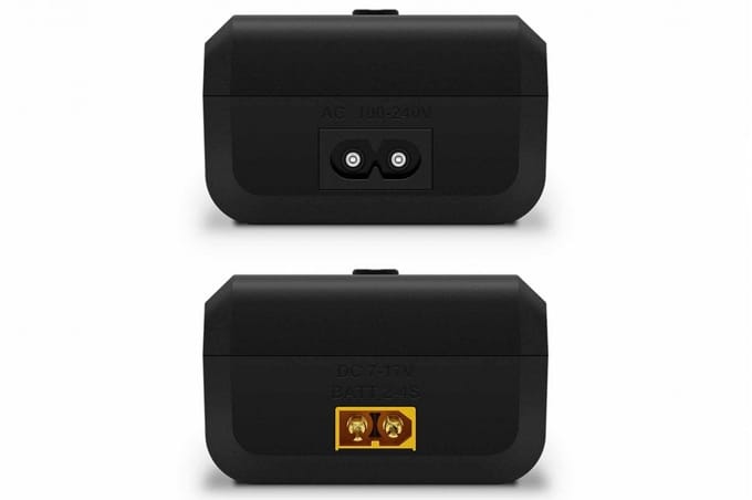 UP-S6AC 6-Poorts 1S LiPo/LiHV Batterijlader – AC/DC Multi-Laad Hub voor Drones en RC Modellen zwart
