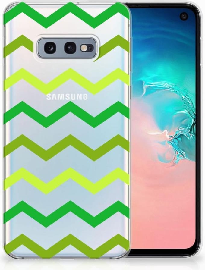 Samsung Galaxy S10e TPU bumper Zigzag Groen