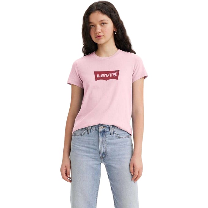 Levis Dames/dames Katoenen T-shirt (Roze)