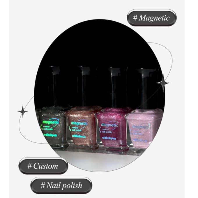 Withshan Custom Magnetische Nagellak 9ml (Optie 9) gray
