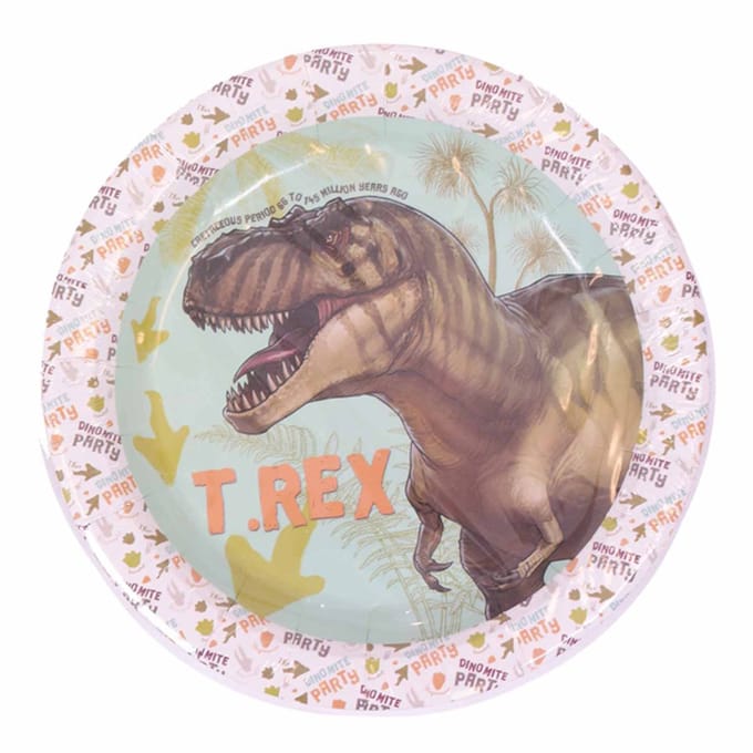 PIA Soft Toys - Dinosaurus bord 8 stuks per pak - 23 cm