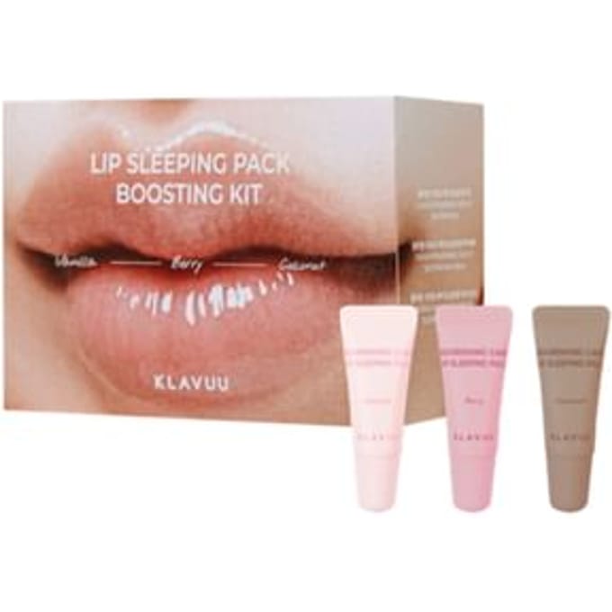 Kit Booster Masque de Nuit pour les Lèvres 3g x 3 pièces (Vanille, Baie, Coco) gray
