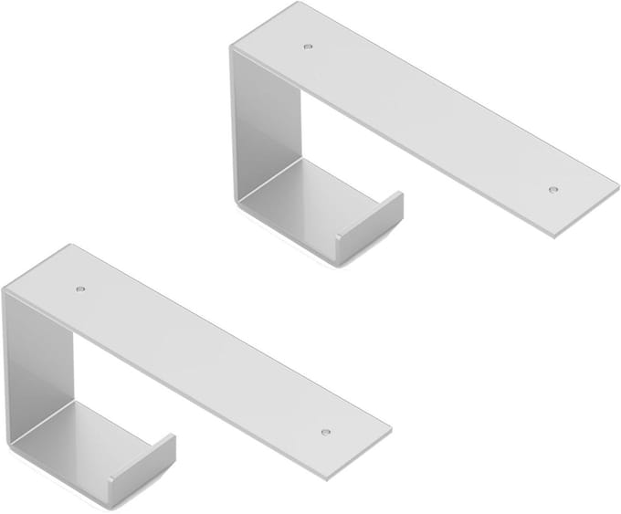 Plankdragers Set - Wandsteunen - Muren Verfraaien - Stevig Staal - 20 cm Diep - Wit