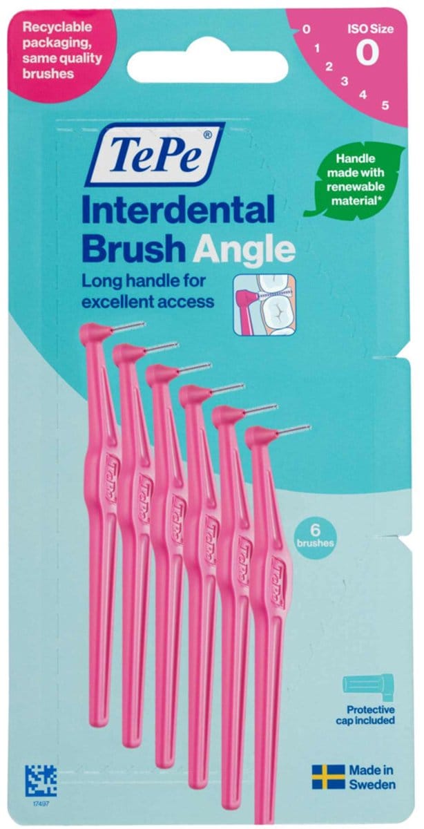 TePe Angle Interdentale Ragers Roze ISO maat 1 – 0,4 mm (6 stuks)