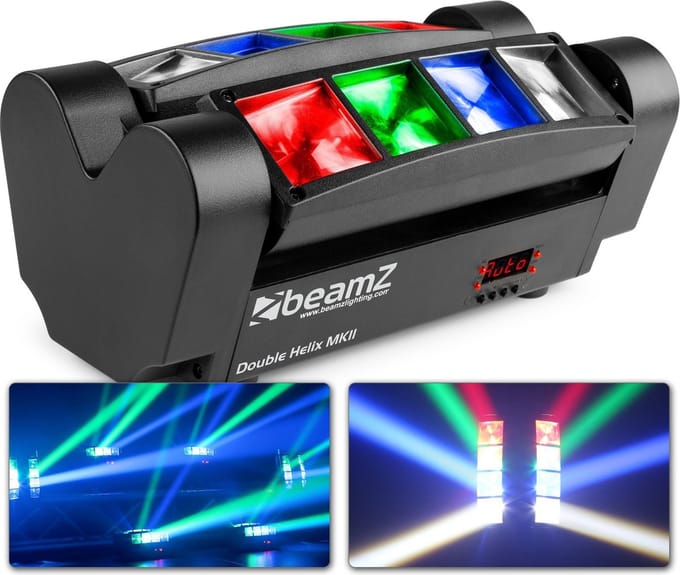 BeamZ MHL820 Double Helix - Spider moving head met 2 beweegbare barren met 4 LED's per bar