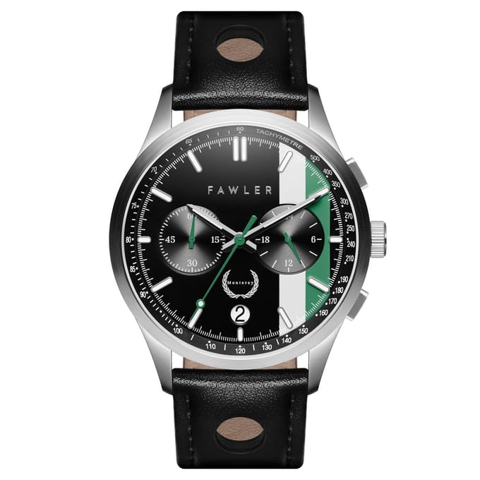 Monterey | Wit en Groen Racehorloge