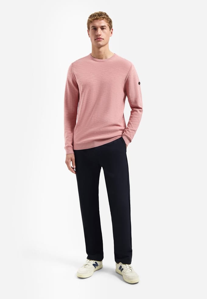 No Excess Pullover Crewneck Garment Dyed + Stone Washed Light Mauve  2XL
