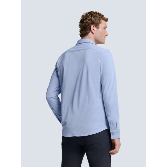 No Excess Shirt jersey pique stretch office blue