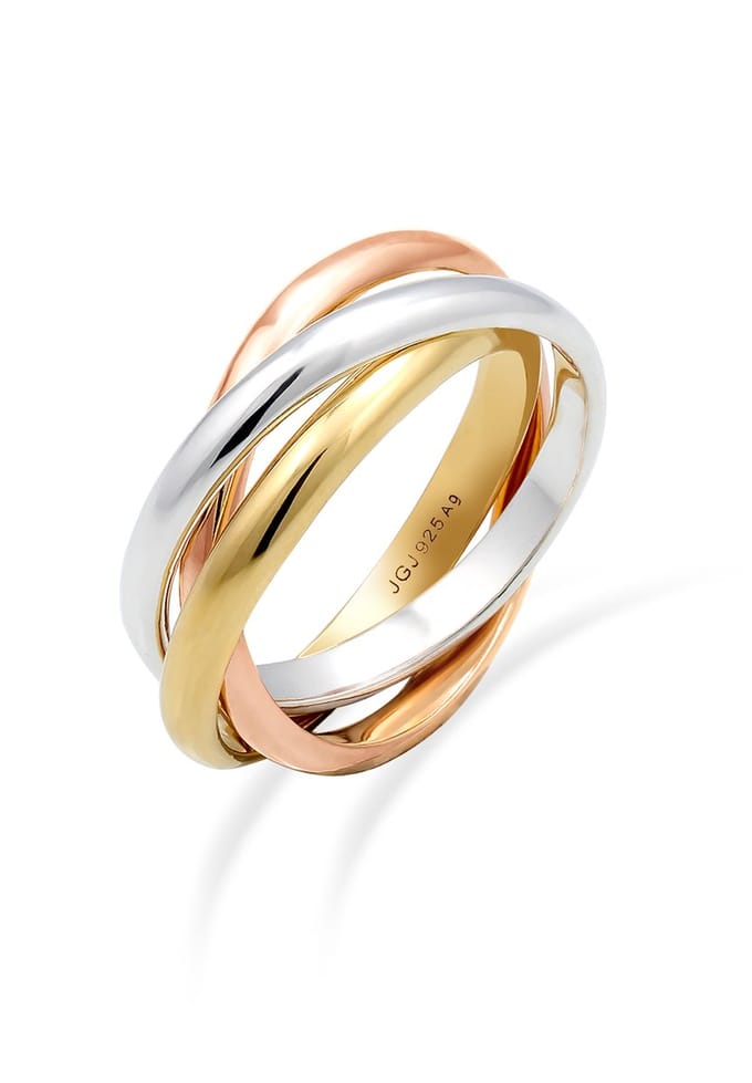 Elli - Ring - Dames Trio Wikkel Basis in 925 Sterling Zilver - Dames