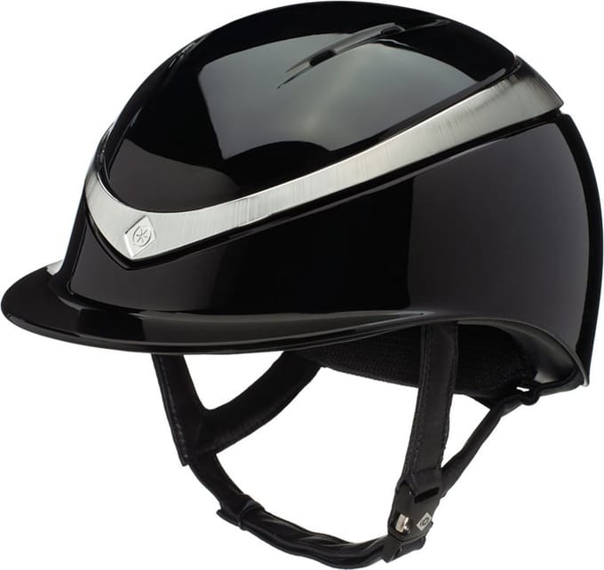 Charles Owen Halo Glossy Zwart/Platinum - 54