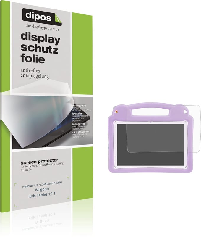 dipos – 2x Matte Beschermfolie geschikt voor Wilgoon Kids Tablet 10.1 | Krasbestendige & antireflecterende Screenprotector Ultra-Thin
