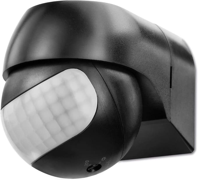 Infrarood Bewegingsmelder Binnen en Buiten met Schemersensor Zwart IP44