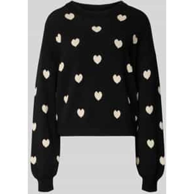 Gebreide pullover met pofmouwen, model 'CHARLOTT'