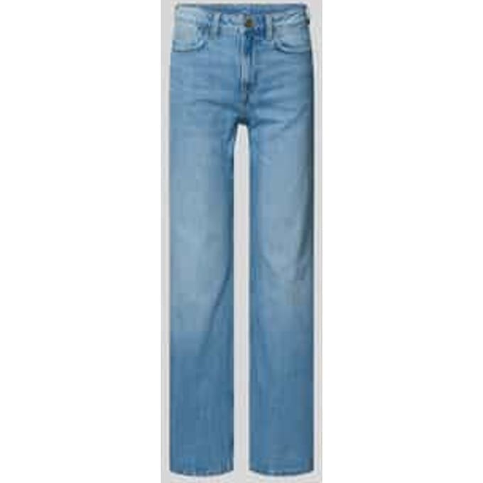 Straight fit jeans van katoenmix