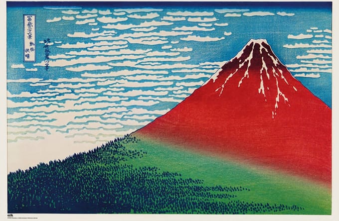 Poster Katsushika Hokusai -s Fine Wind Clear Morning 91,5x61cm