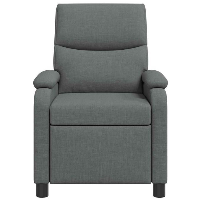 vidaXL - Recliner - Donkergrijs - Stof