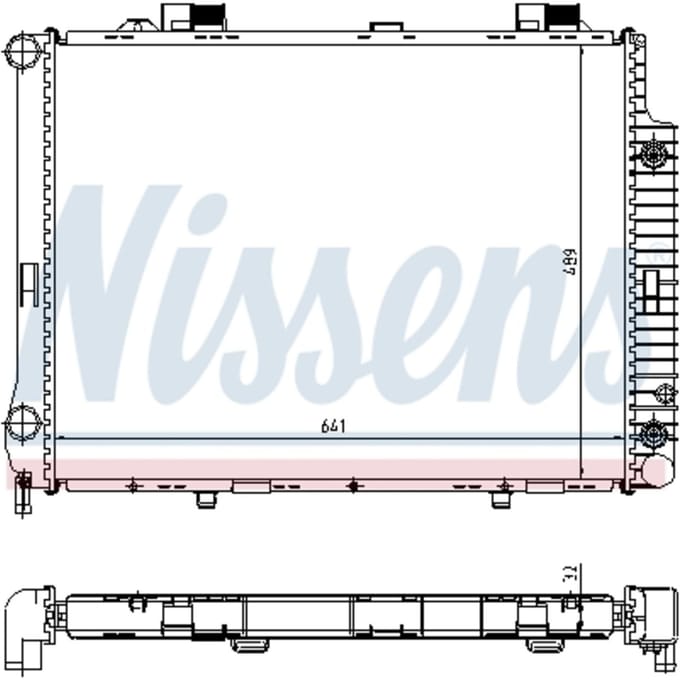 Radiator, motorkoeling NISSENS 62666A