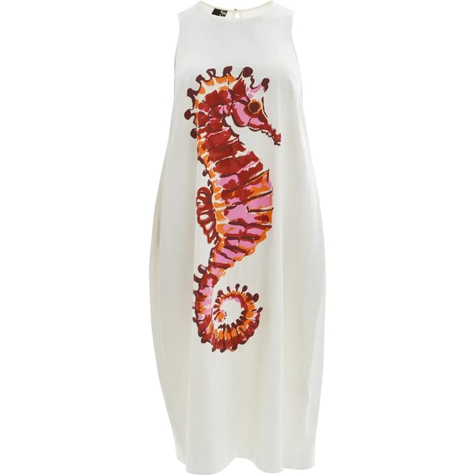 Mouwloze damesjurk Mat Fashion Seahorse Print