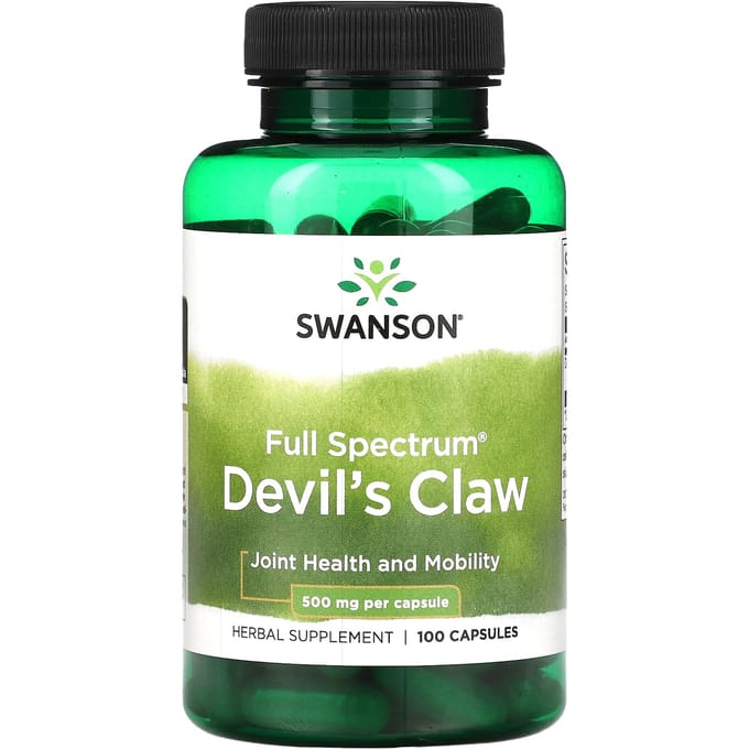 Volledig Spectrum Duivelsklauw, 500Mg, 100 Capsules