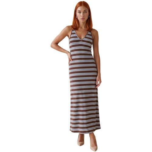 Lange Jurk I Am Abito Cotone Righe 25260
