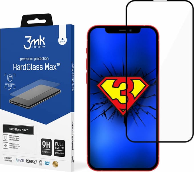 Versterkt gehard glas voor Apple iPhone 13 Pro Max/14 Plus – 3mk HardGlass Max