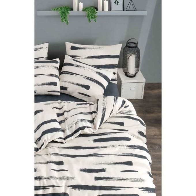 Beddengoedset - 1 dekbedovertrek 220 x 240 cm + 2 kussenslopen 60 x 60 cm - 65% katoen, 35% polyester - Wit wit