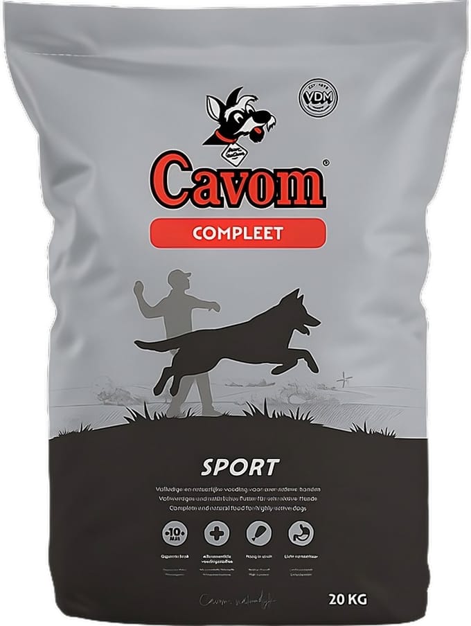 Cavom Sport hondenvoer 20 kg + Rex zachte beloning zalm