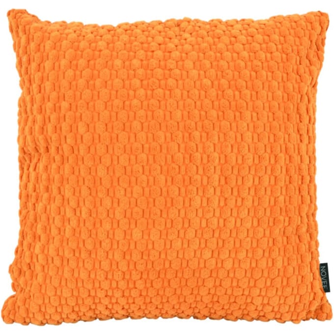 NOVÉE Sierkussen corduroy knit oranje | 45 x 45 cm | polyester