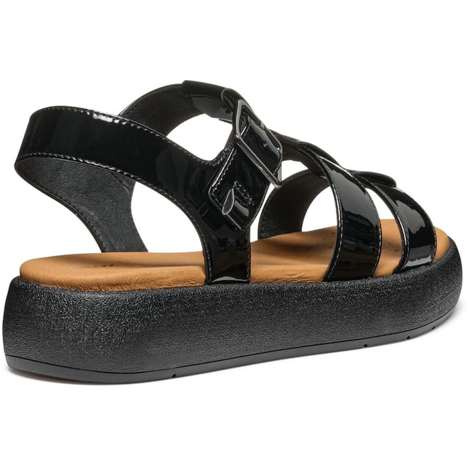 Geox D CAMALEI Synthetische Polyurethaan Dames Zwarte Sandalen