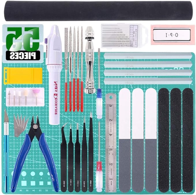 Complete Set van 55 Modelbouw Gereedschappen voor Hobbyisten, Craft Tools en Model Kits