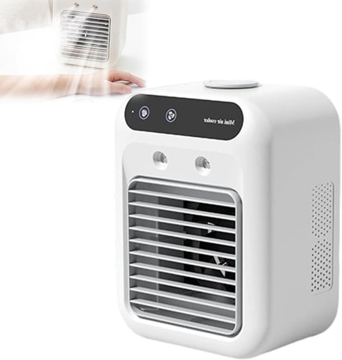 Draagbare Airco - Mini Koeler - Persoonlijke Koeling - 3-in-1 Functionaliteit - 500 ml Tank - Wit