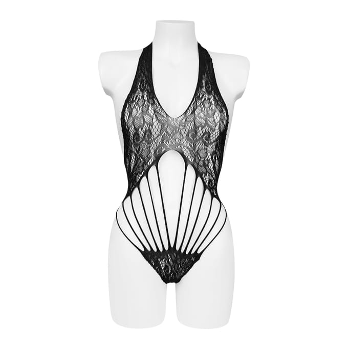 Rene Rofe Lingerie Sexy Push Through It teddy, Os - Zwart