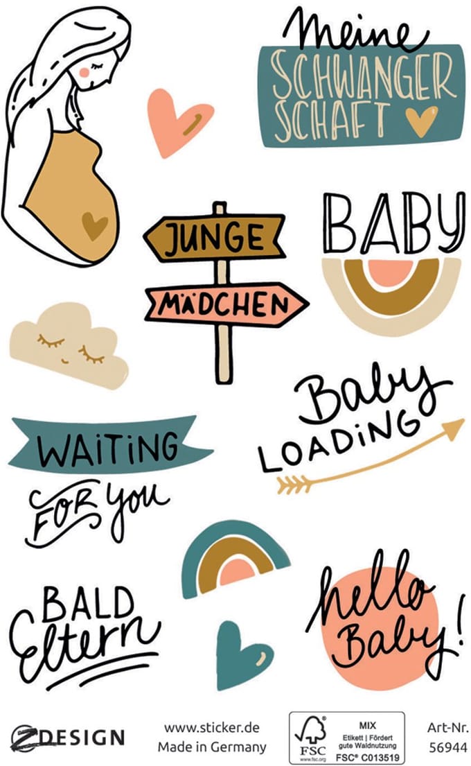 Creativiteits-stickers 'Zwangerschap'