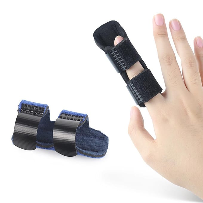 Attelle de doigt gâchette réglable Attelle de doigt maillet pour index majeur annulaire blue