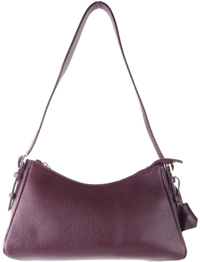 Giuliano lederen schoudertas Carmen - Made in Italy - Bordeaux