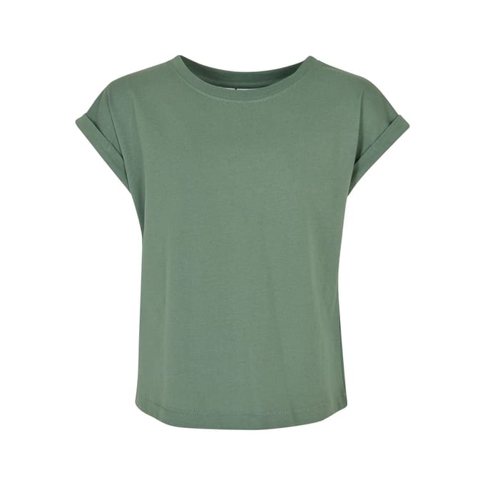 Urban Classics - Organic Extended Shoulder Kinder T-shirt - Kids 122/128 - Groen